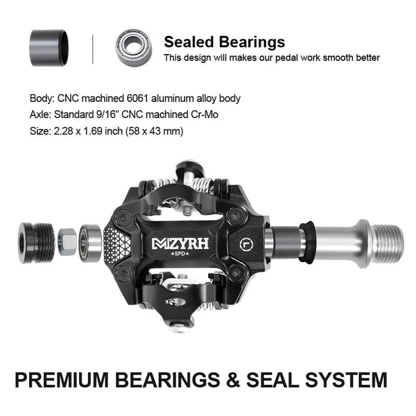 Planet Gates Bike Pedal Ultralight Aluminum  Sealed Bearings Road Bmx Mtb SPD Pedals Non-Slip Waterproof Bicycle Pedals