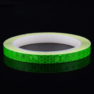 Planet Gates Bike Wheels Reflective Stickers Cycling Fluorescent Reflect Strip Adhesive Tape for 1cm*8m MTB Bicycle Warning Safety Decor Stic