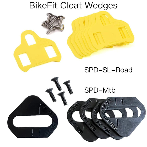 Planet Gates BikeFit Cleat Wedges for Shimano Road SPD-SL & MTB SPD ATAC SpeedPlay Crank Bros Cleats 8 pcs/Pack Bike Fitting