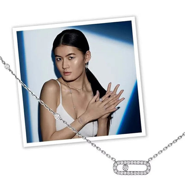 Planet Gates bilayer Classic Luxury AAA Cubic Zirconia Geometric Bracelet for Women Fashion Stainless Steel Cuff Bracelet New Jewelry Accessories