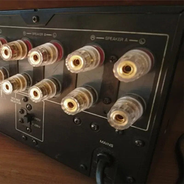 Planet Gates Binding Post Banana Plug Socket Gold Plated Speaker Terminal Amplifier Audio Connector Consumer Electronics Solid Hard Copper