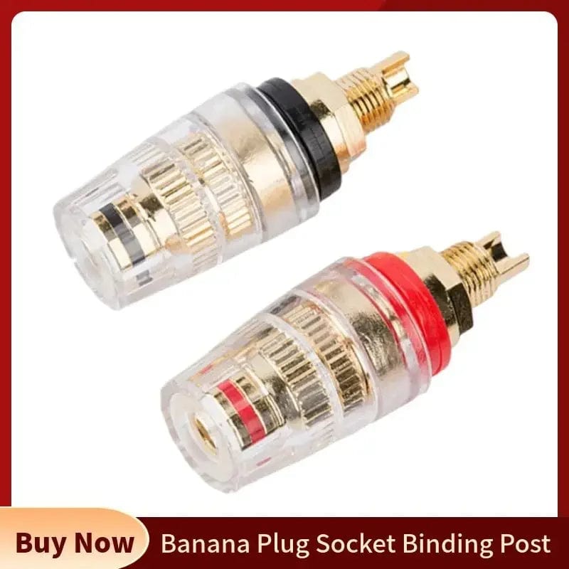 Planet Gates Binding Post Banana Plug Socket Gold Plated Speaker Terminal Amplifier Audio Connector Consumer Electronics Solid Hard Copper