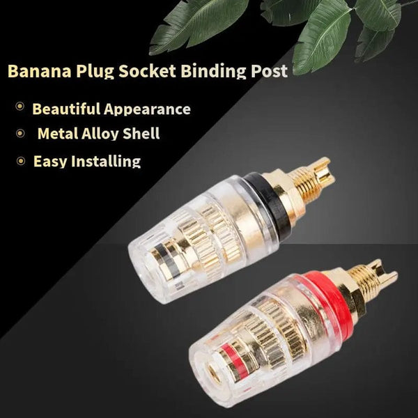 Planet Gates Binding Post Banana Plug Socket Gold Plated Speaker Terminal Amplifier Audio Connector Consumer Electronics Solid Hard Copper