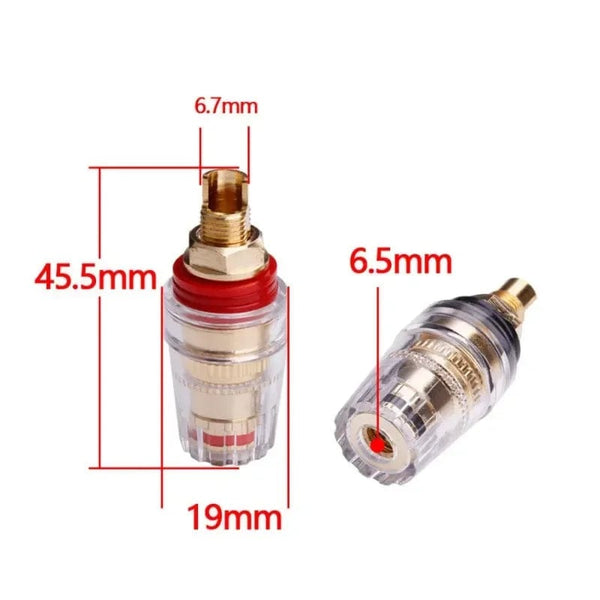 Planet Gates Binding Post Banana Plug Socket Gold Plated Speaker Terminal Amplifier Audio Connector Consumer Electronics Solid Hard Copper