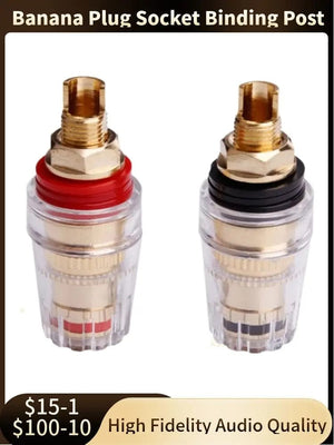 Planet Gates Binding Post Banana Plug Socket Gold Plated Speaker Terminal Amplifier Audio Connector Consumer Electronics Solid Hard Copper