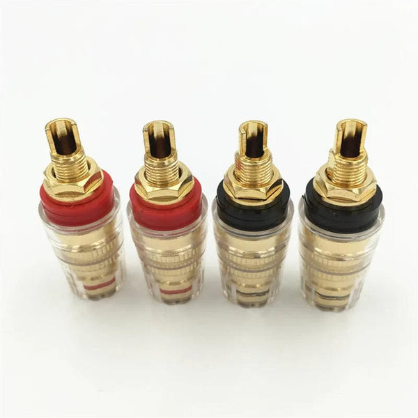 Planet Gates Binding Post Banana Plug Socket Gold Plated Speaker Terminal Amplifier Audio Connector Consumer Electronics Solid Hard Copper