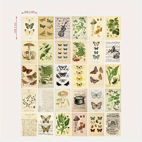 Planet Gates Biologist 30pcs/set Bio Postcards Botanical Department Wall Stickers, Room Decoration Cards, Beautiful Cards, 9.91cm*14.99cm