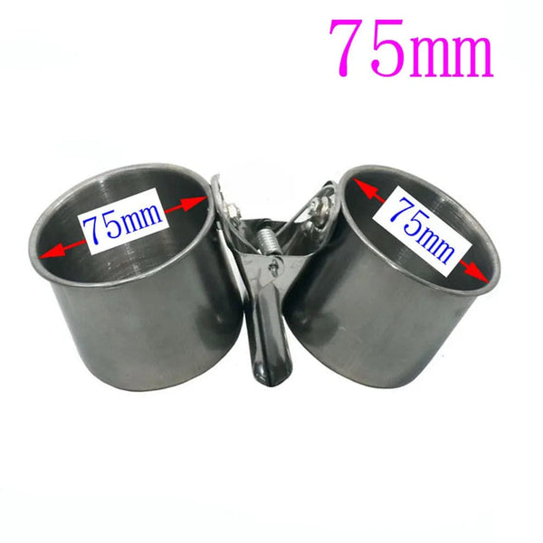 Planet Gates bird Feeding Double Cups Stainless Steel Parrot Cage Stand Bird Feeder Box Parrot Cups Bowls Container for Food Water Feeding