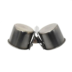 Planet Gates bird Feeding Double Cups Stainless Steel Parrot Cage Stand Bird Feeder Box Parrot Cups Bowls Container for Food Water Feeding