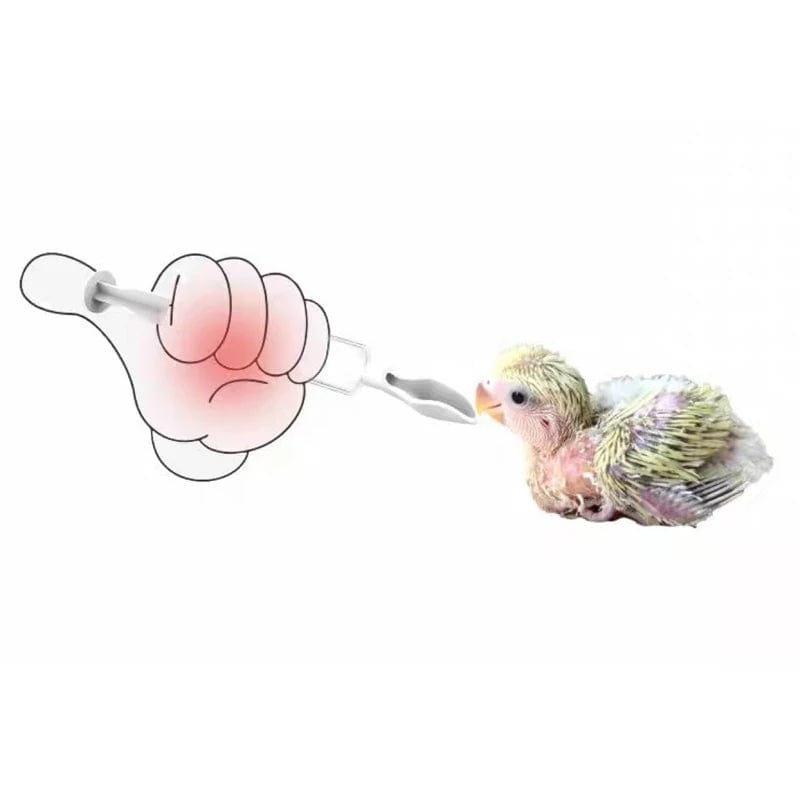 Planet Gates Bird Parrot Feeder Spoon with Manual Syringe Baby Bird Water Milk Medicine Feeding Syringe 20ml