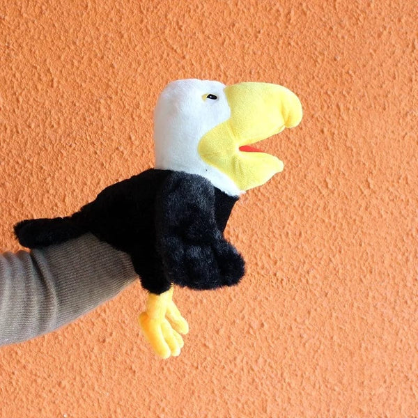 Planet Gates Bird Soft Stuffed Toy Doll Parrot Owl Eagle Flamingo Peacock Cospaly Plush Doll Educational Baby Toys Kawaii Hand Finger Puppet