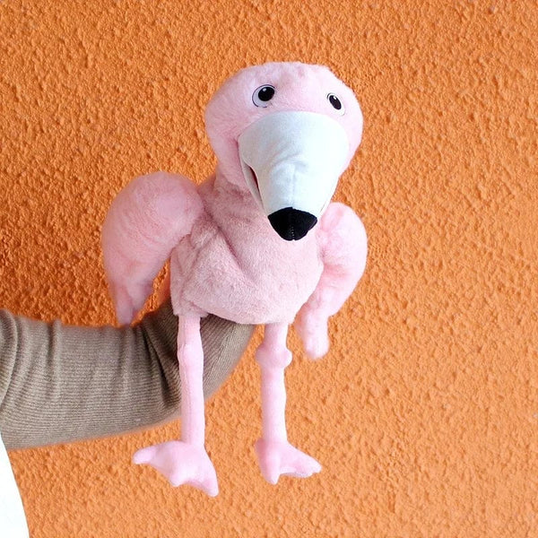 Planet Gates Bird Soft Stuffed Toy Doll Parrot Owl Eagle Flamingo Peacock Cospaly Plush Doll Educational Baby Toys Kawaii Hand Finger Puppet