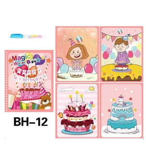 Planet Gates Birthday B Children Painting Drawing Toys Reusable Coloring Book Magic Water Drawing Book Sensory Early Education Toys for Kids