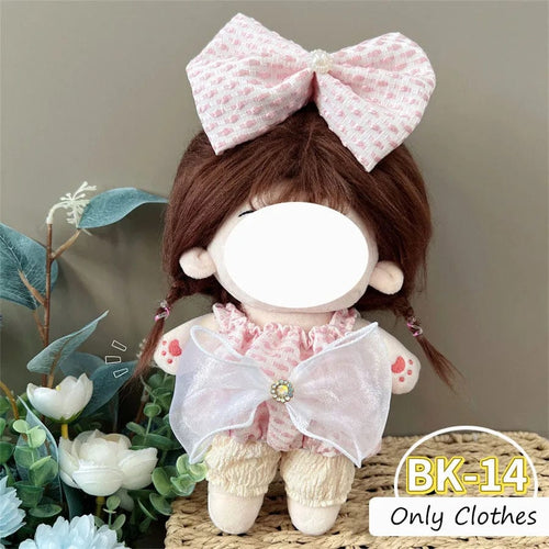Planet Gates BK-14 / Only clothes / CHINA Pretty Dress Clothes for 20cm Cotton Plush Toys Dress Up Clothing Princess Skirt Cute Casual Suit Socks Set Girls Brithday Gift
