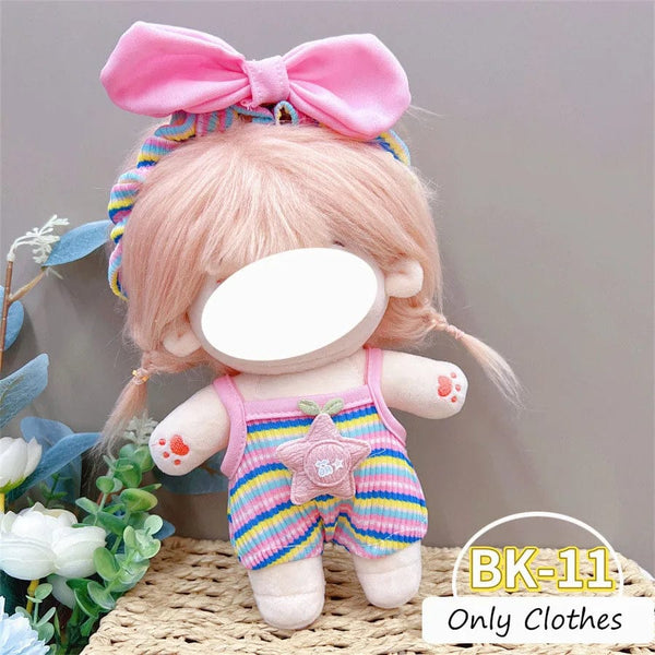 Planet Gates BK-14 / Only clothes / CHINA Pretty Dress Clothes for 20cm Cotton Plush Toys Dress Up Clothing Princess Skirt Cute Casual Suit Socks Set Girls Brithday Gift