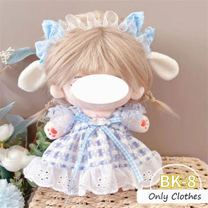 Planet Gates BK-14 / Only clothes / CHINA Pretty Dress Clothes for 20cm Cotton Plush Toys Dress Up Clothing Princess Skirt Cute Casual Suit Socks Set Girls Brithday Gift