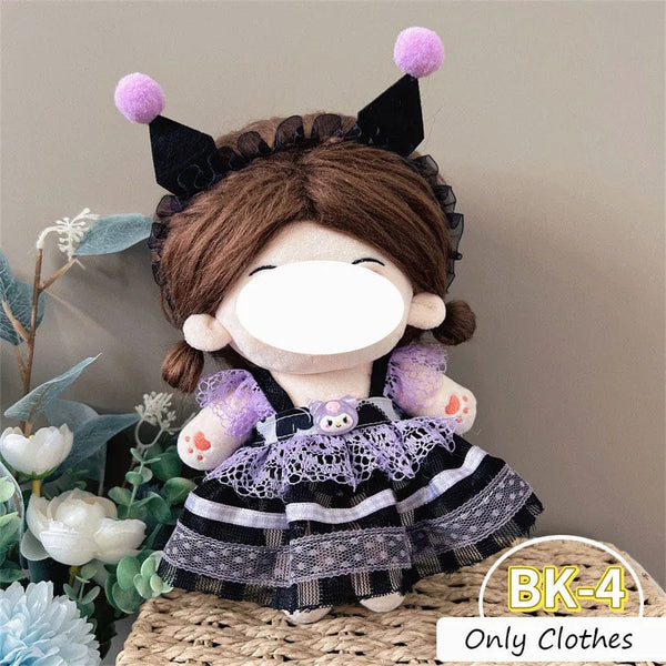 Planet Gates BK-14 / Only clothes / CHINA Pretty Dress Clothes for 20cm Cotton Plush Toys Dress Up Clothing Princess Skirt Cute Casual Suit Socks Set Girls Brithday Gift