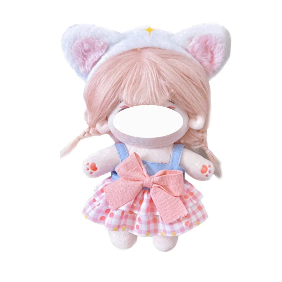 Planet Gates BK-14 / Only clothes / CHINA Pretty Dress Clothes for 20cm Cotton Plush Toys Dress Up Clothing Princess Skirt Cute Casual Suit Socks Set Girls Brithday Gift