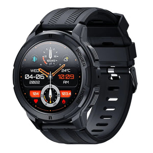 Planet Gates BK add BK Steel C25 Smart Watches For Men AMOLED Screen 1.43" 1ATM Waterproof Heart Rate Monitor Sports Smartwatch Blue Tooth Call Women Fitness