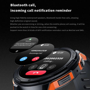 Planet Gates BK add BK Steel C25 Smart Watches For Men AMOLED Screen 1.43" 1ATM Waterproof Heart Rate Monitor Sports Smartwatch Blue Tooth Call Women Fitness