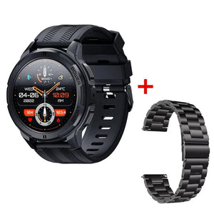 Planet Gates BK add BK Steel C25 Smart Watches For Men AMOLED Screen 1.43" 1ATM Waterproof Heart Rate Monitor Sports Smartwatch Blue Tooth Call Women Fitness