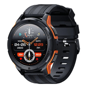 Planet Gates BK add BK Steel C25 Smart Watches For Men AMOLED Screen 1.43" 1ATM Waterproof Heart Rate Monitor Sports Smartwatch Blue Tooth Call Women Fitness