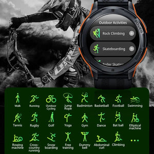 Planet Gates BK add BK Steel C25 Smart Watches For Men AMOLED Screen 1.43" 1ATM Waterproof Heart Rate Monitor Sports Smartwatch Blue Tooth Call Women Fitness
