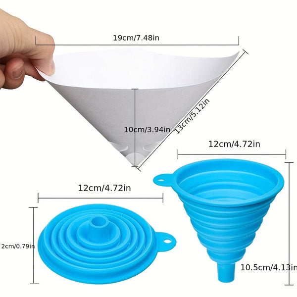 Planet Gates BL039-100T 100pcs Disposable Paint Spray Gun Funnel Paper Strainers, 100 Micron Paint Strainers Paper Cone Strainers Fine Nylon Mesh Funnel W/Hooks Disposable