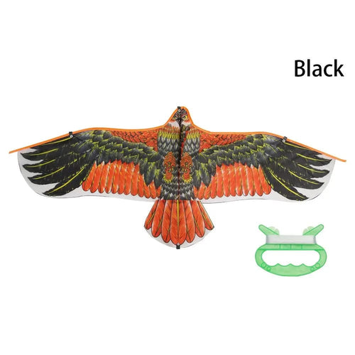 Planet Gates black- 1.1m Eagle Kite With 30 Meter Kite Line Large Eagle Fly Bird Kites Children Best Gift Family Trips Garden Outdoor Sports Game