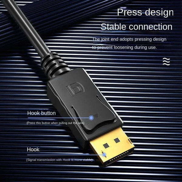 Planet Gates black / 1.8m Dp To Hdmi Cable 1.8m 4k HD Adapter Cable Computer Monitor Cable Converts Large Dp To Hdmi