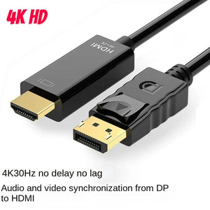 Planet Gates black / 1.8m Dp To Hdmi Cable 1.8m 4k HD Adapter Cable Computer Monitor Cable Converts Large Dp To Hdmi