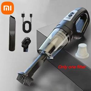 Planet Gates Black 1 Filter Xiaomi 160W Car Vacuum Cleaner Wireless Handheld Portable Cordless Cleaner USB Charging High Power Suitable for Car Pet Hair