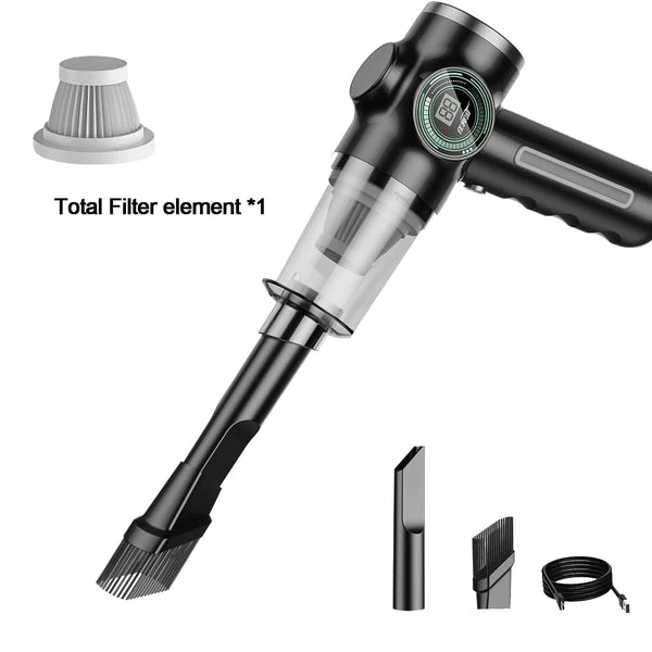 Planet Gates Black 1 Pcs Filter Xiaomi 1290000Pa 5-in-1 Cordless Car Vacuum Cleaner Portable Strong Suction Vacuum Cleaner Handheld Mini Car Appliance
