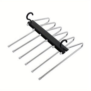 Planet Gates Black / 1 Set 1pc/2pcs Multifunctional Stainless Steel Pants Rack - Foldable, Seamless, and Anti-Slip - Perfect for Hanging and Drying Clothes
