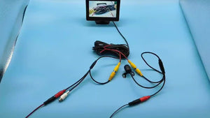 Planet Gates Black 10.92cm TFT LCD Display Monitor Car Rear View Camera Wide Degree Reversing Backup 2In1 Parking Revere Camera