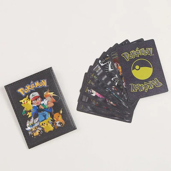 Planet Gates Black 10 cards Original Pokemon Cards Pikachu Random 10 Gold Foil Party Games Anime Peripherals English Table Game Card Collection Kids Toys