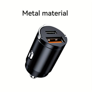 Planet Gates Black 100w Car Charger Super Fast Charger Metal One Tow Two Car Charger Flash Charger Mini Pull Ring New Pd Car Charger Car Electronic