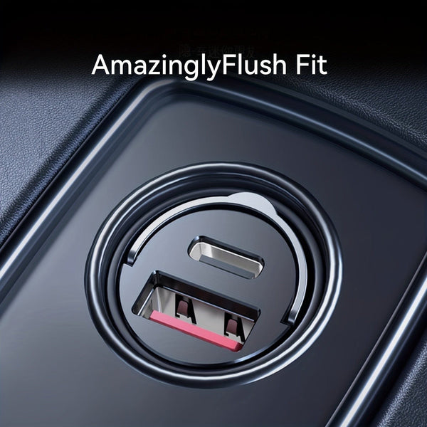 Planet Gates Black 100w Car Charger Super Fast Charger Metal One Tow Two Car Charger Flash Charger Mini Pull Ring New Pd Car Charger Car Electronic