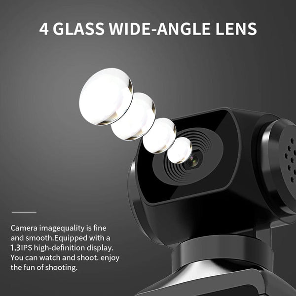 Planet Gates Black 1080P 4K WiFi Full HD Camera 270 Rotatable Mini Camcorders Outdoor Sports DV With Waterproof Case Video Recorder Camcorder Cam