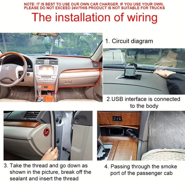 Planet Gates BLACK 1080P Full HD Dash Cam Car Video Driving Recorder With Center Console LCD Car DVR Video Recorder, WDR 170° Wide Angle, Night Vision, Parking Monitor