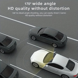 Planet Gates BLACK 1080P Full HD Dash Cam Car Video Driving Recorder With Center Console LCD Car DVR Video Recorder, WDR 170° Wide Angle, Night Vision, Parking Monitor