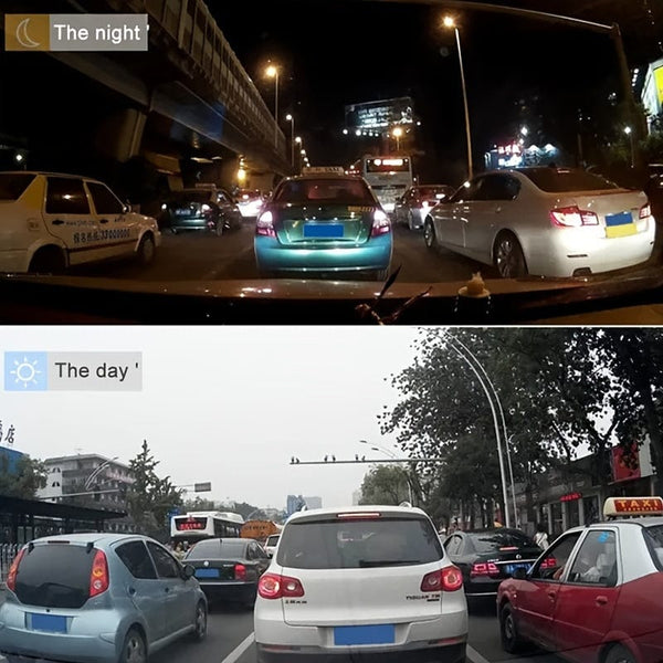 Planet Gates BLACK 1080P Full HD Dash Cam Car Video Driving Recorder With Center Console LCD Car DVR Video Recorder, WDR 170° Wide Angle, Night Vision, Parking Monitor