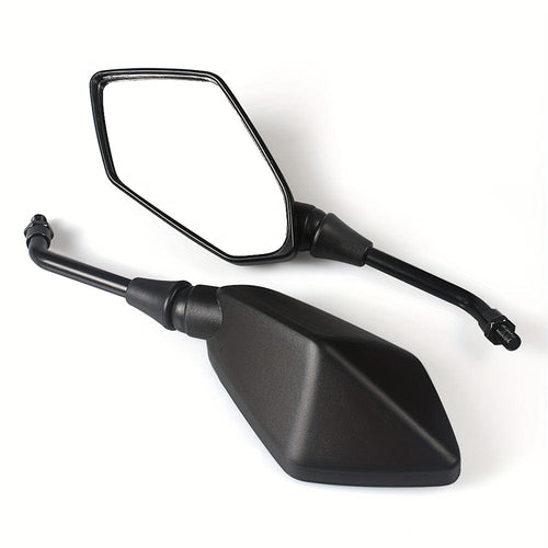 Planet Gates Black-10mm 2pcs Universial 10mm Motorcycle Rear View Mirrors Safety Mirrors, Motorcycle Rearview Side Mirrors ATV UTV Scooter Accessories