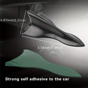 Planet Gates Black 10pcs Car Exterior Trim Items Car Trim Roof Tail Black Shark Fin General Purpose Pointed Carbon Fiber Bumper Car Roof Modification Kit Wind Knife