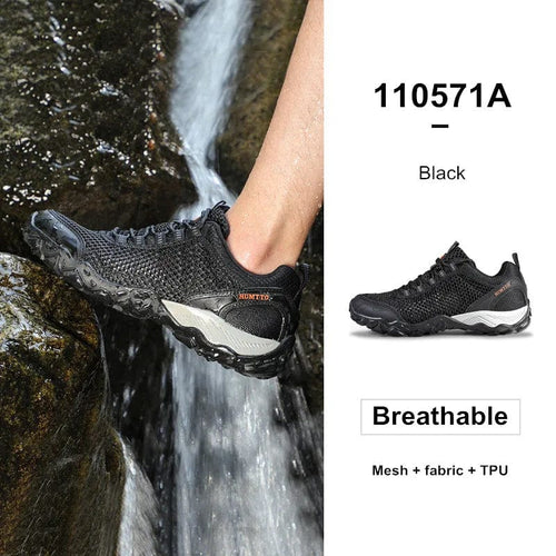 Planet Gates Black 110571A / 8.5 Humtto New Arrival Leather Hiking Shoes Wear-resistant  Outdoor Sport Men Shoes Lace-Up Mens Climbing Trekking Hunting Sneakers