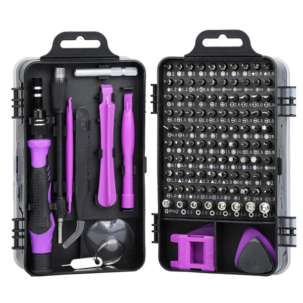 Planet Gates black 115pcs/lot Magnetic Screwdriver Bit Set Precision Multi Hand Tool Torx Hex Screw Drivers for Computer Phone Repair Tools Boxes