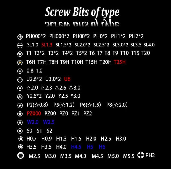 Planet Gates black 115pcs/lot Magnetic Screwdriver Bit Set Precision Multi Hand Tool Torx Hex Screw Drivers for Computer Phone Repair Tools Boxes