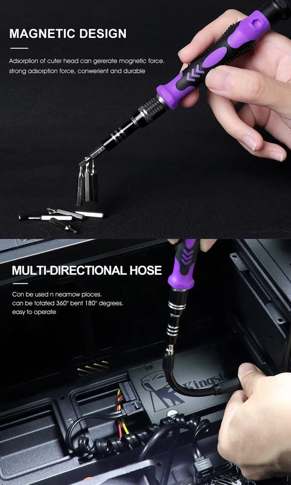 Planet Gates black 115pcs/lot Magnetic Screwdriver Bit Set Precision Multi Hand Tool Torx Hex Screw Drivers for Computer Phone Repair Tools Boxes