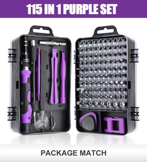 Planet Gates black 115pcs/lot Magnetic Screwdriver Bit Set Precision Multi Hand Tool Torx Hex Screw Drivers for Computer Phone Repair Tools Boxes