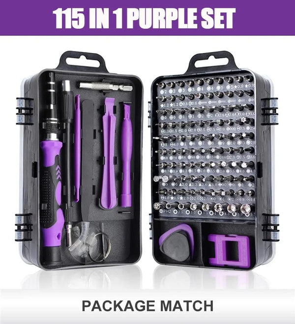 Planet Gates black 115pcs/lot Magnetic Screwdriver Bit Set Precision Multi Hand Tool Torx Hex Screw Drivers for Computer Phone Repair Tools Boxes